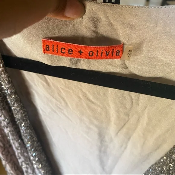 Alice + Olivia sparkle Gray Sequin Vest size S - Picture 10 of 10